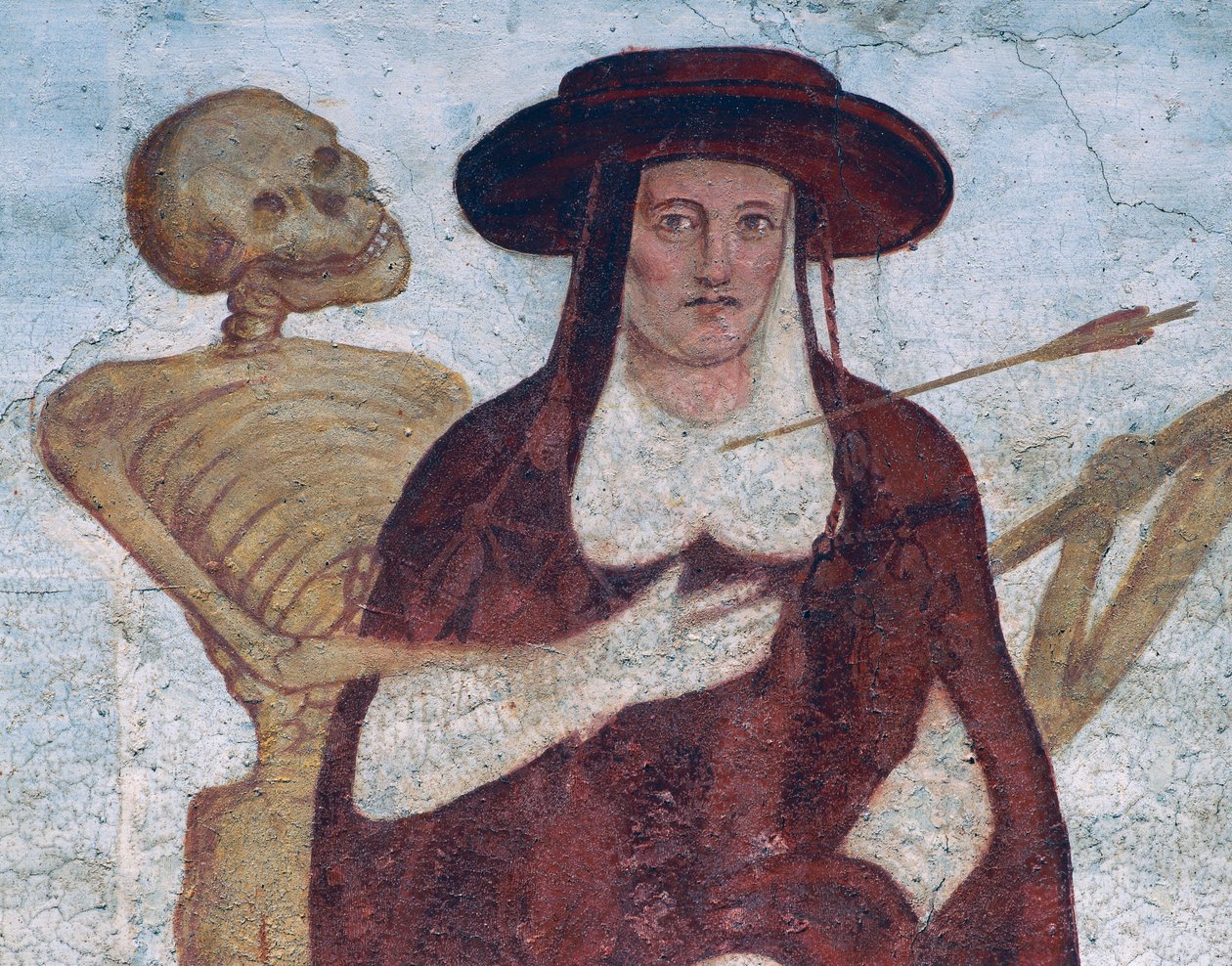 De kardinaal en de dood (detail) door Simone II Baschenis