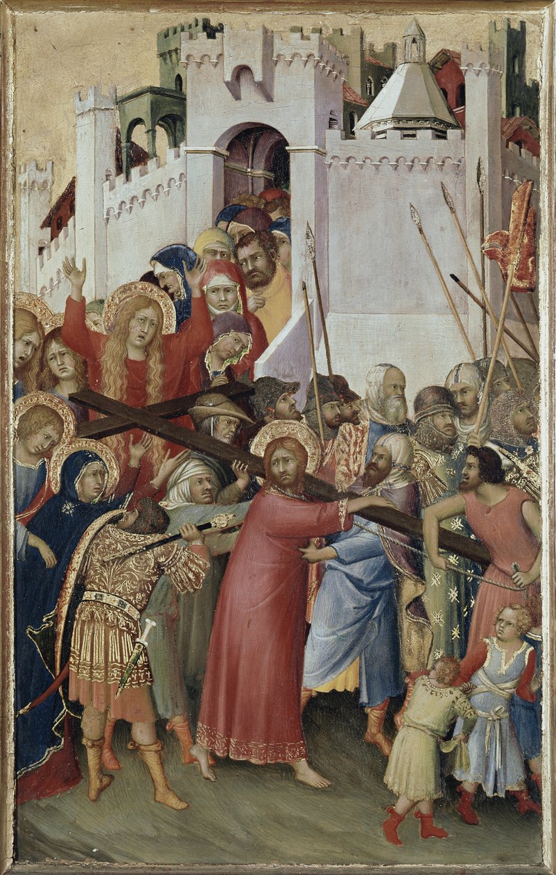 Polyptiek Orsini: Christus draagt het kruis door Simone Martini