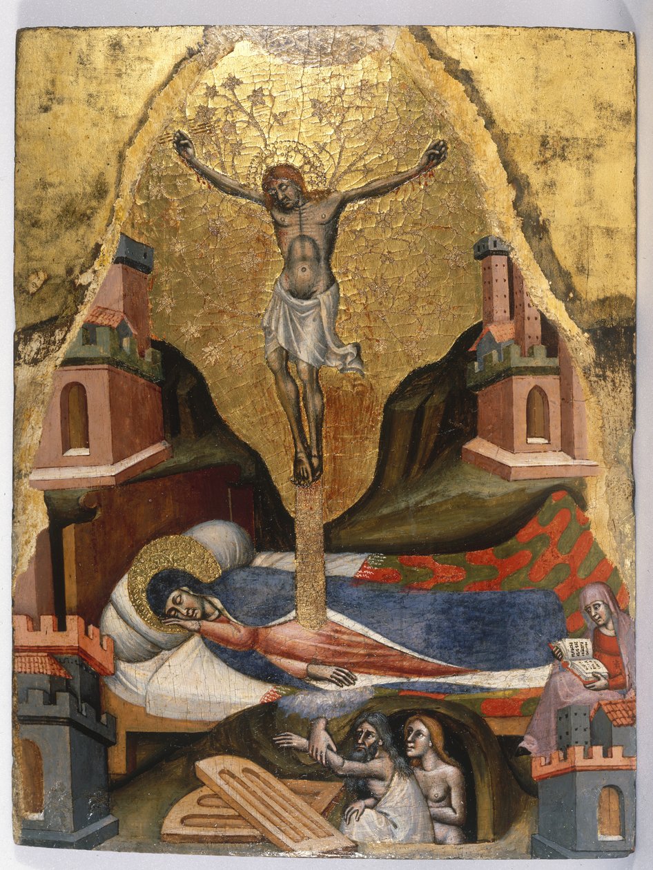 De droom van de Maagd, ca. 1365-1380 door Simone dei Crocifissi