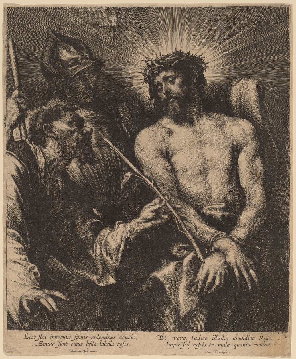 Christus met Doornen Gekroond door Sir Anthony van Dyck and Lucas Emil Vorsterman