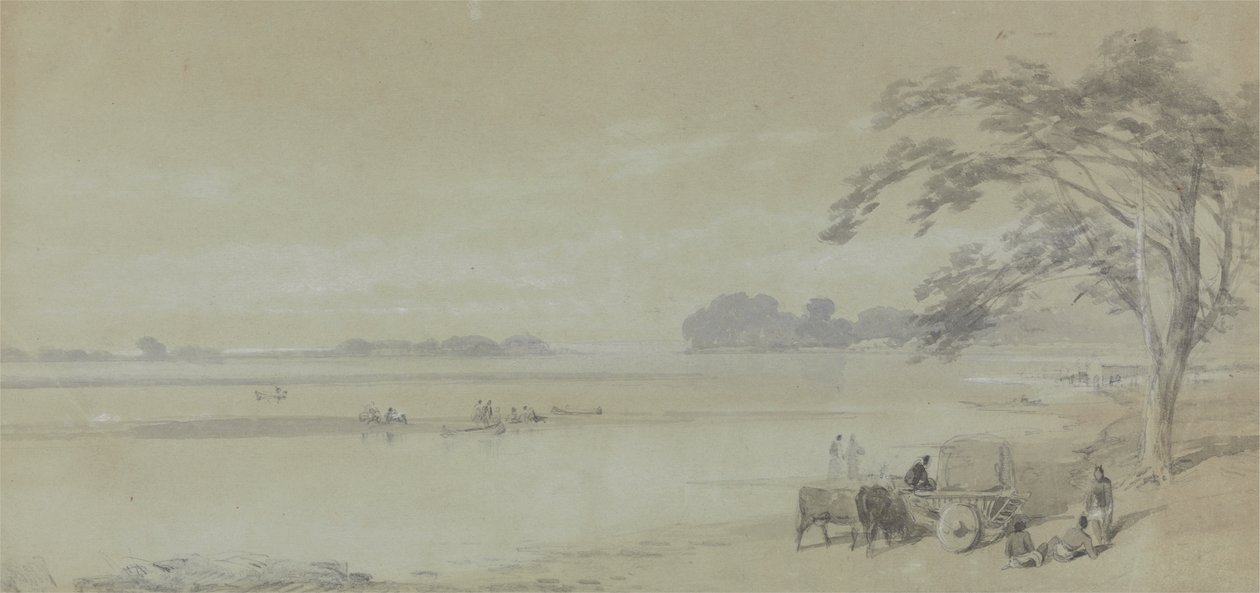 Waterview nabij Calcutta door Sir Charles DOyly