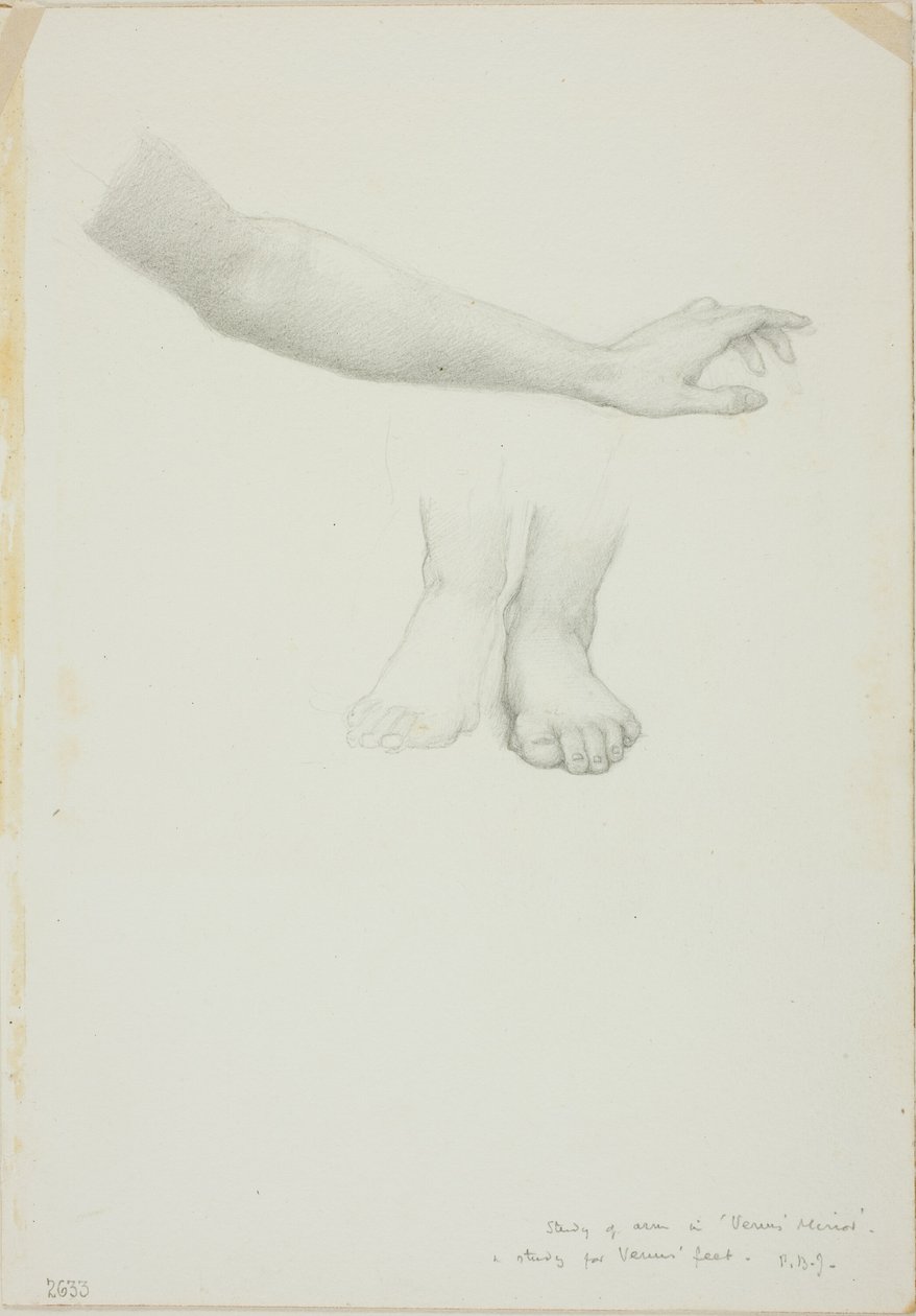 Arm en Voeten, studie voor Spiegel van Venus door Sir Edward Burne Jones