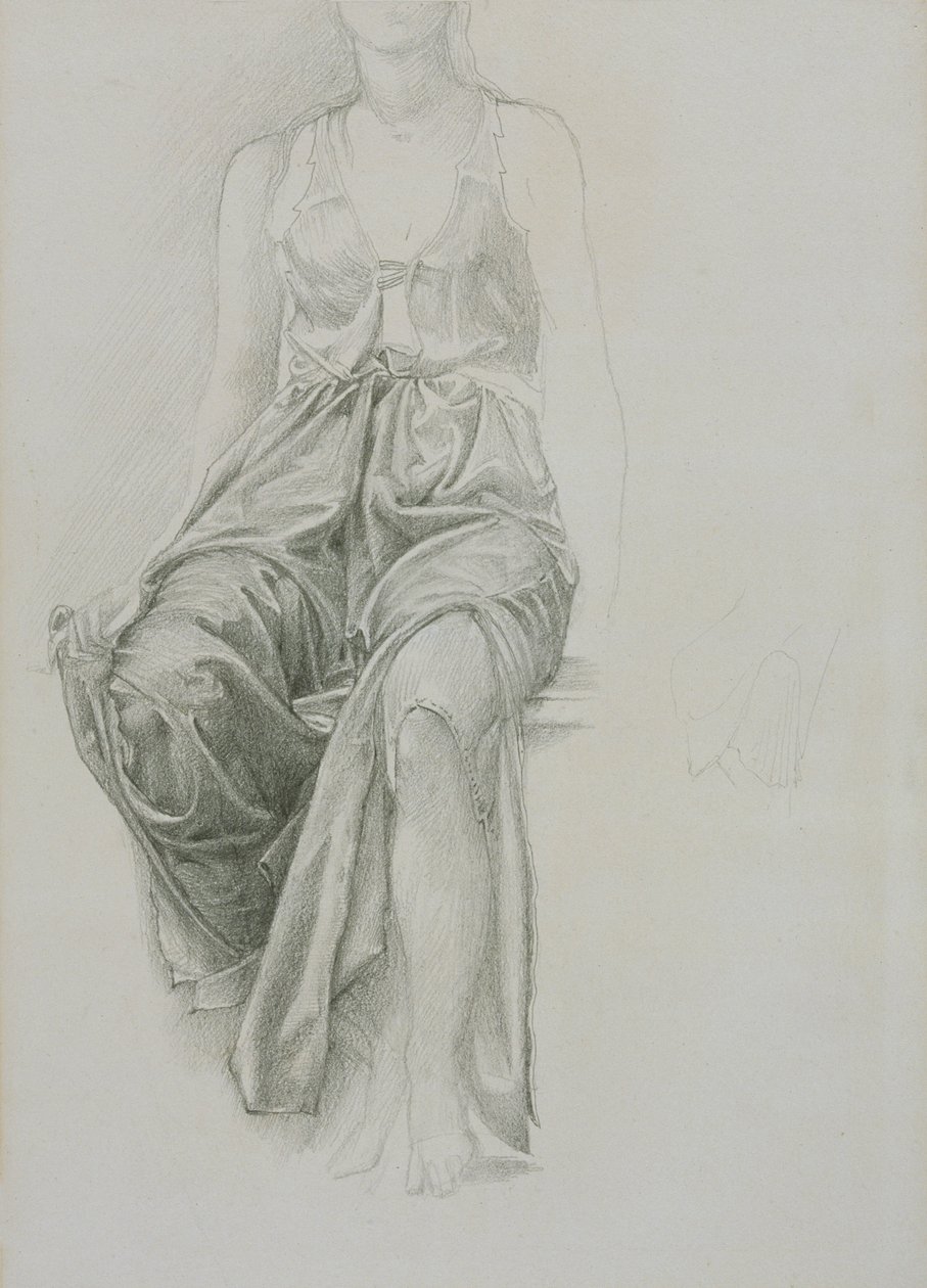 Draperiestudie voor 