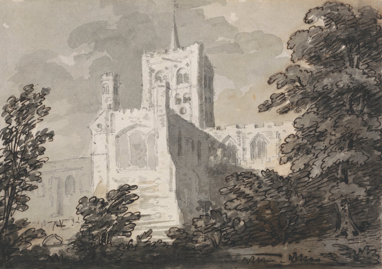 Abdijkerk in St. Albans door Sir George Howland Beaumont seventh Baronet