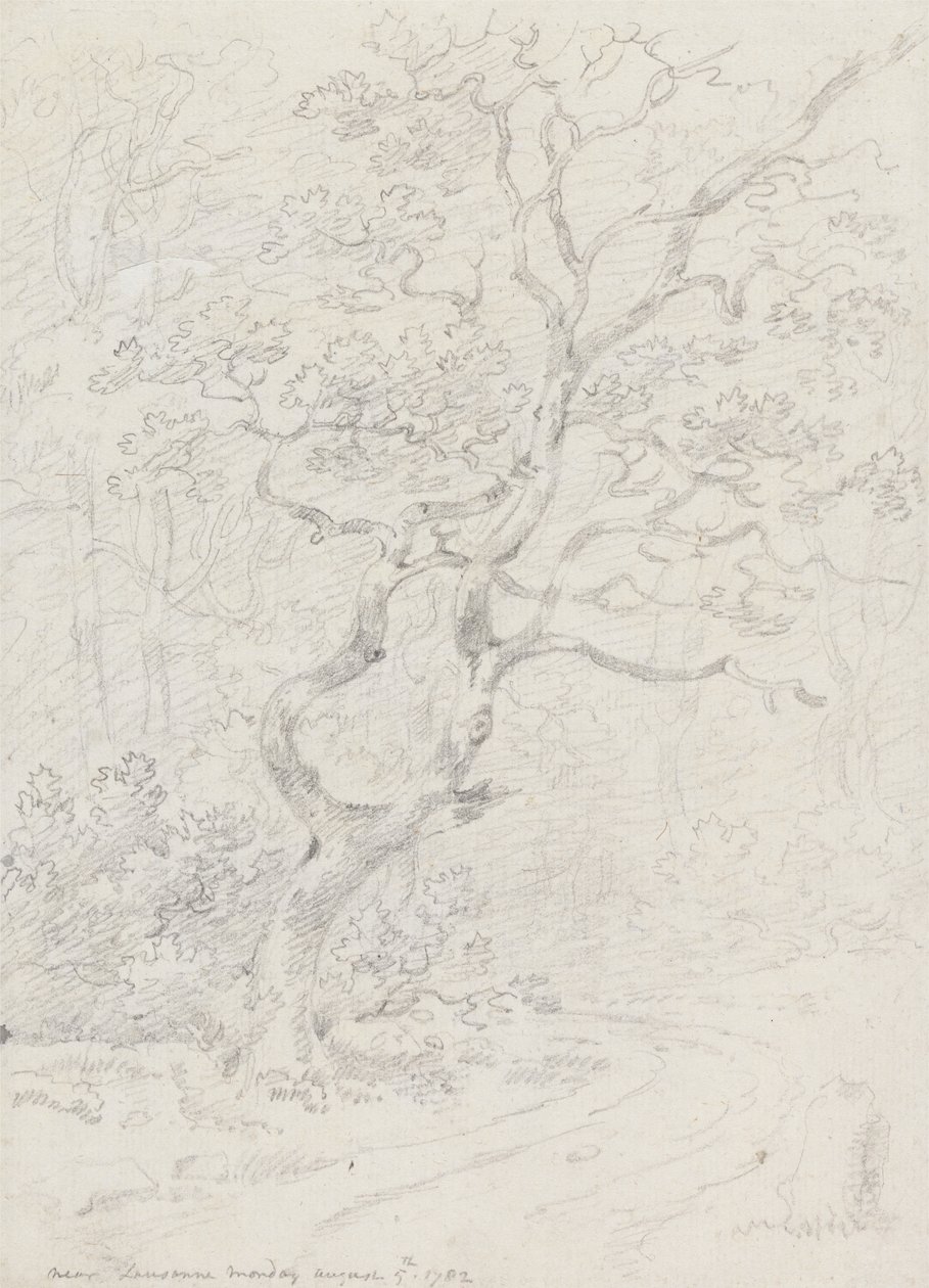 Bomen, nabij Lausanne door Sir George Howland Beaumont seventh Baronet