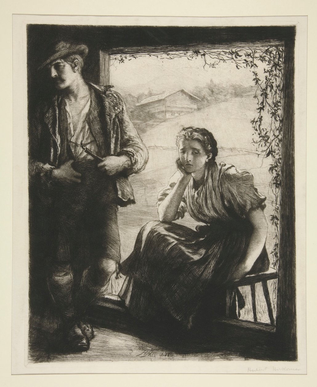 De Eerste Ruzie door Sir Hubert von Herkomer