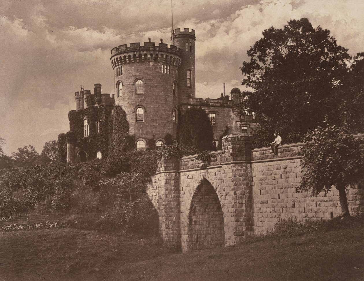 Kasteel Tullichewan, Vale of Leven, Schotland, ca. 1855 (foto) door Sir James Campbell of Stracathro