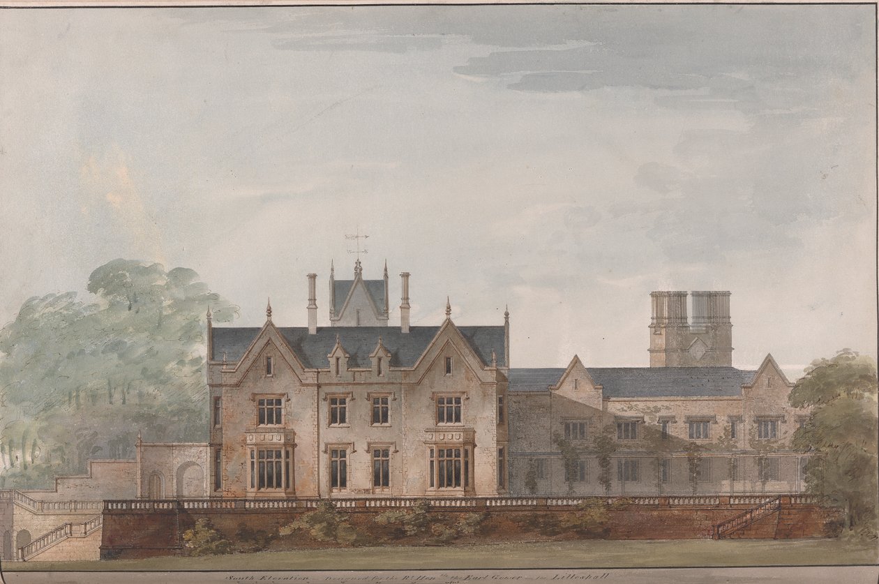 Lilleshall, Shropshire: Zuidelijke elevatie door Sir Jeffry Wyatville