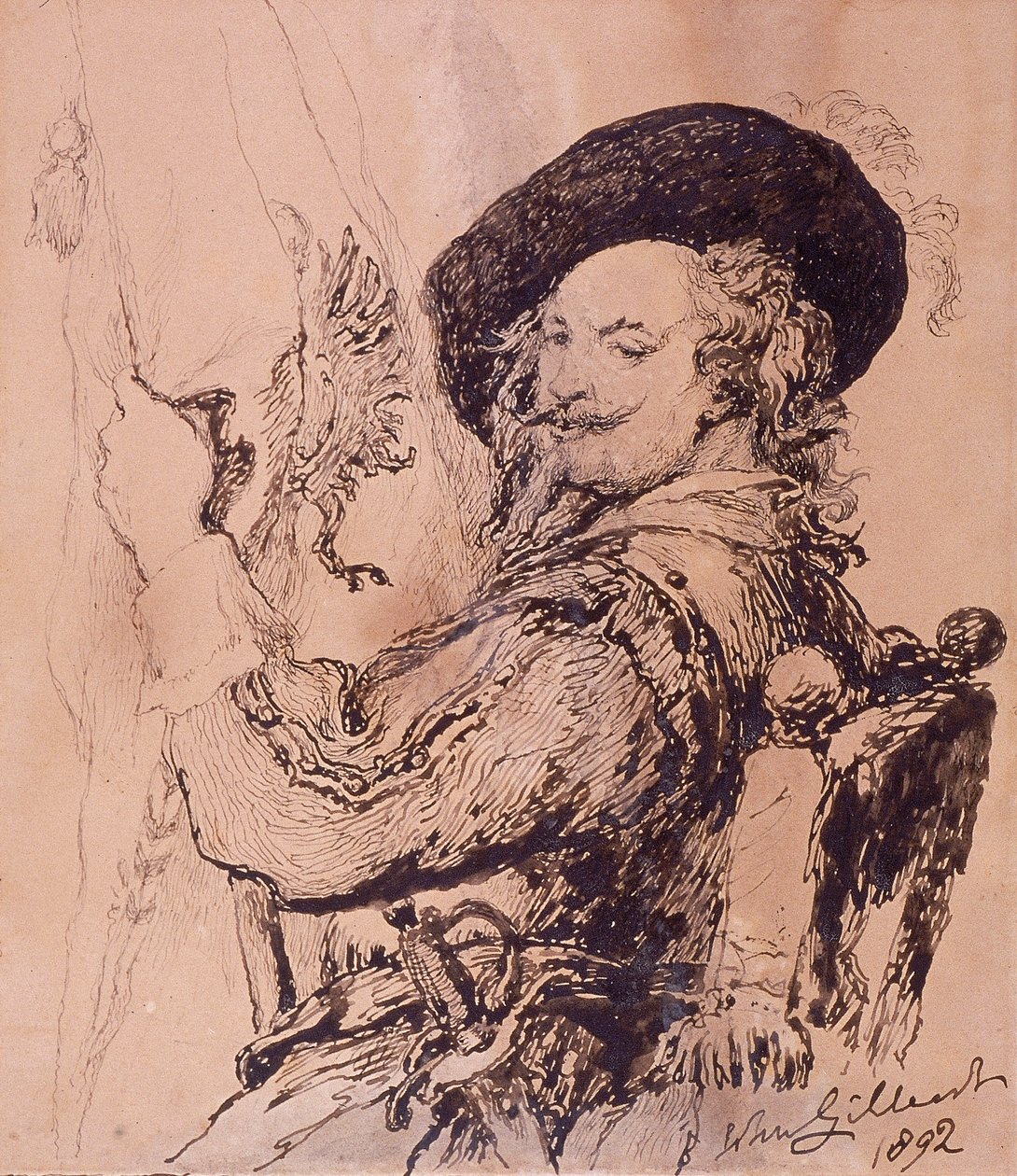 Een vaandeldrager, 1892 door Sir John Gilbert