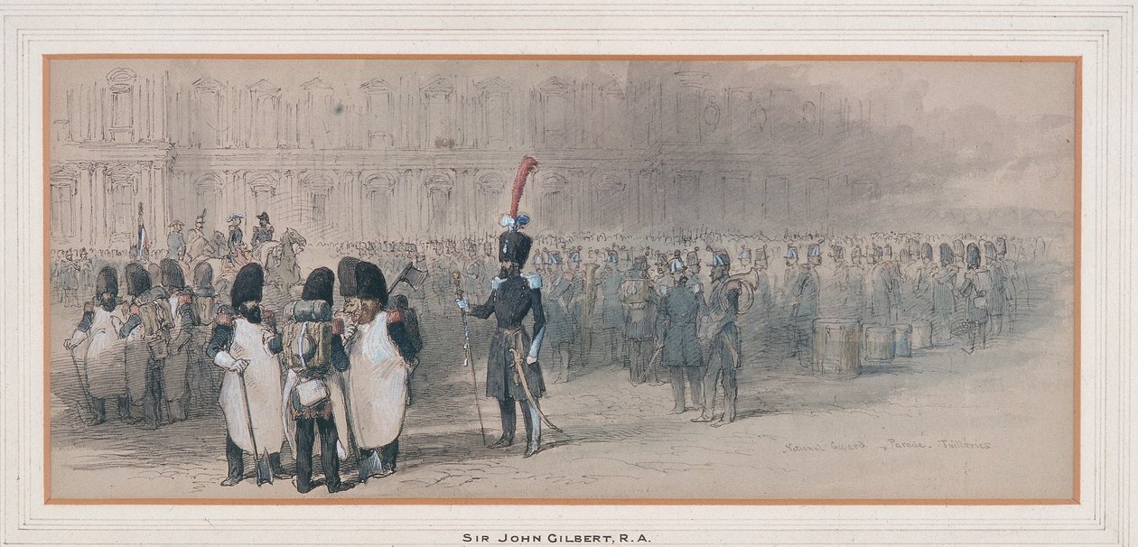 Nationale Garde bij de Tuilerieën, 1846 door Sir John Gilbert