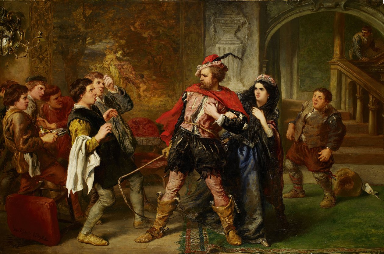 De getemde feeks, 1861 door Sir John Gilbert
