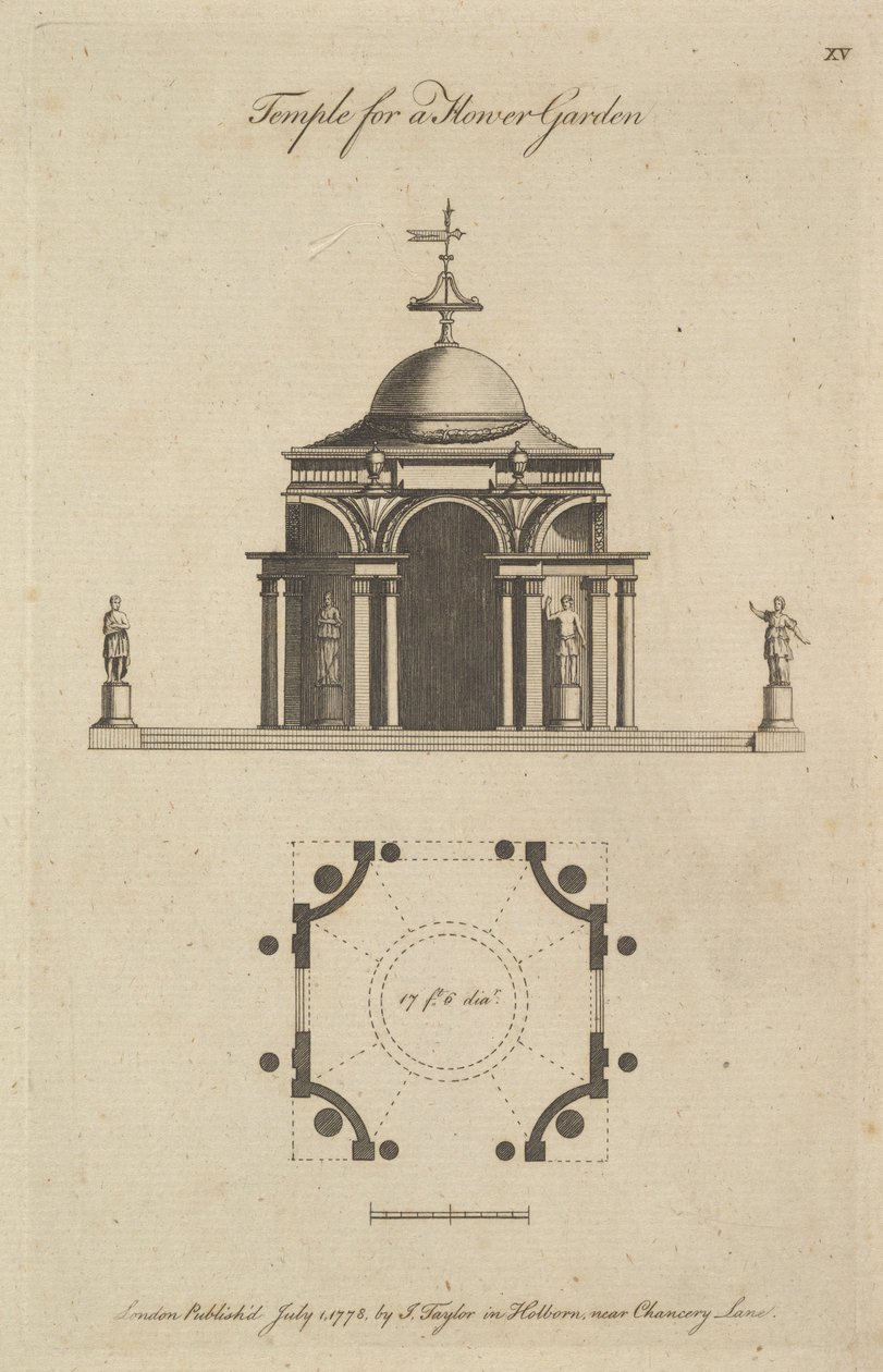 Tempel voor een bloementuin door Sir John Soane