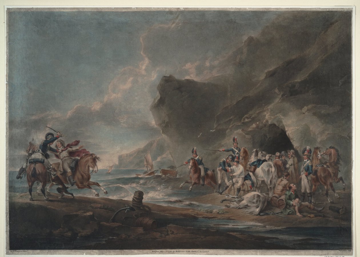 Smokkelaars verslagen, 1795-1798 door Sir Peter Francis Bourgeois