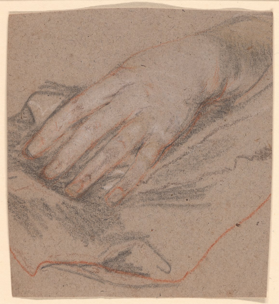 Tekening van een hand door Sir Peter Lely