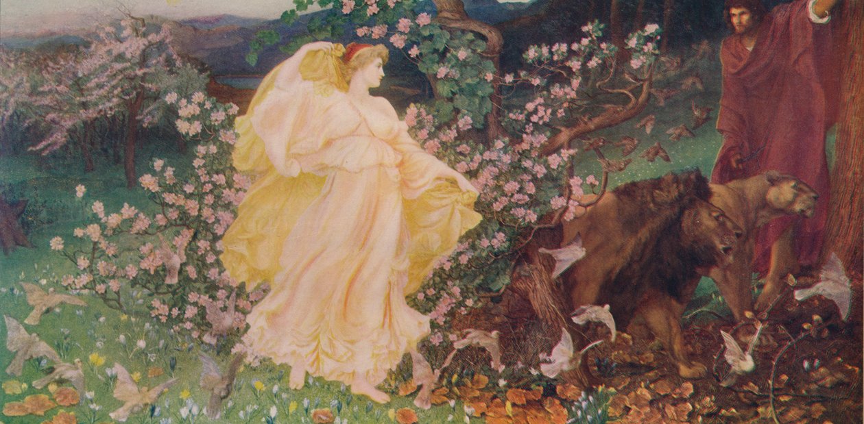 Venus en Anchises, ca. 1889, ca. 1915 door Sir William Blake Richmond