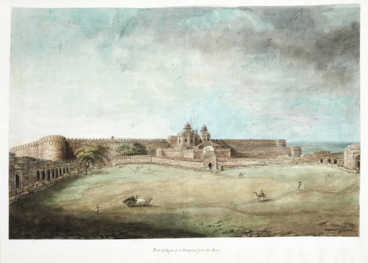 Fort van Agra op afstand van het oosten door Sita Ram
