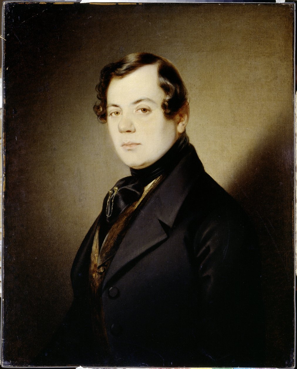 Portret van de dichter Vladimir Grigorievitch Benediktov (1807-1873) door Sándor Kozina