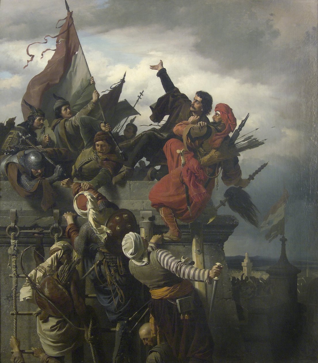 Het zelfopoffering van Titusz Dugovics, 1859 door Alexander von Wagner