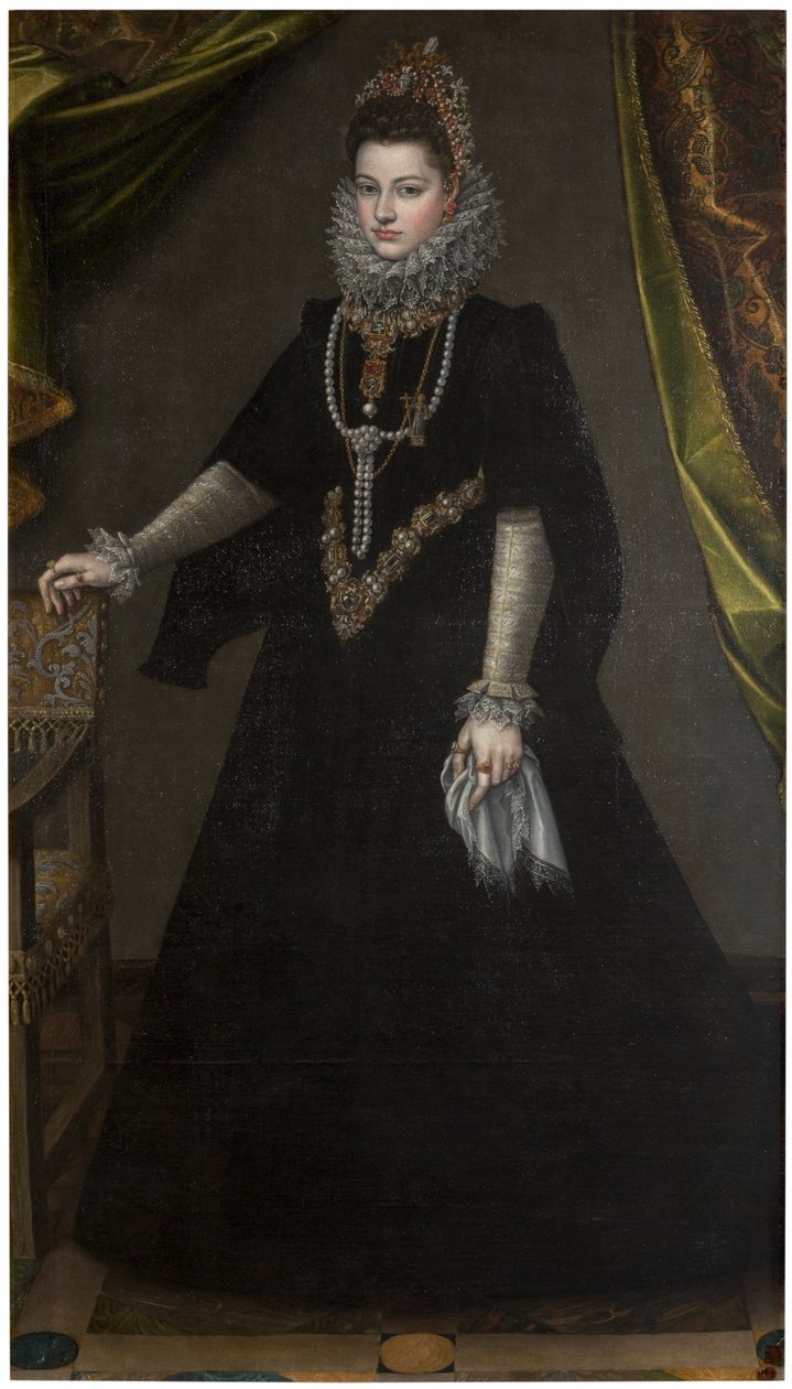 Duits: Infantin Isabella Clara Eugenia (1566-1633) Portret van de Infanta Isabella Clara Eugenia door Sofonisba Anguissola