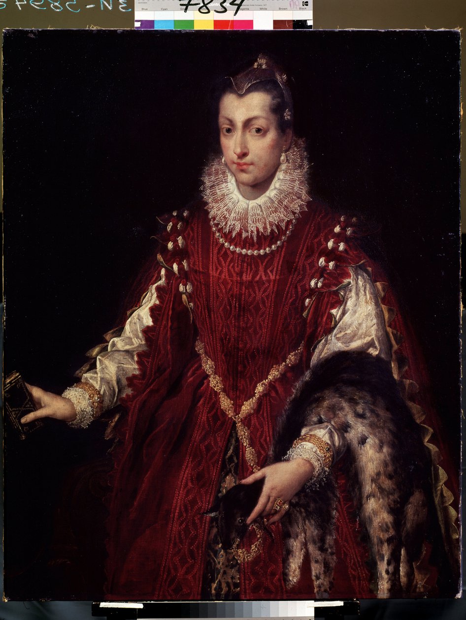 Portret van een patriciër, lid van een rijke familie uit middeleeuws Italië door Sofonisba Anguissola