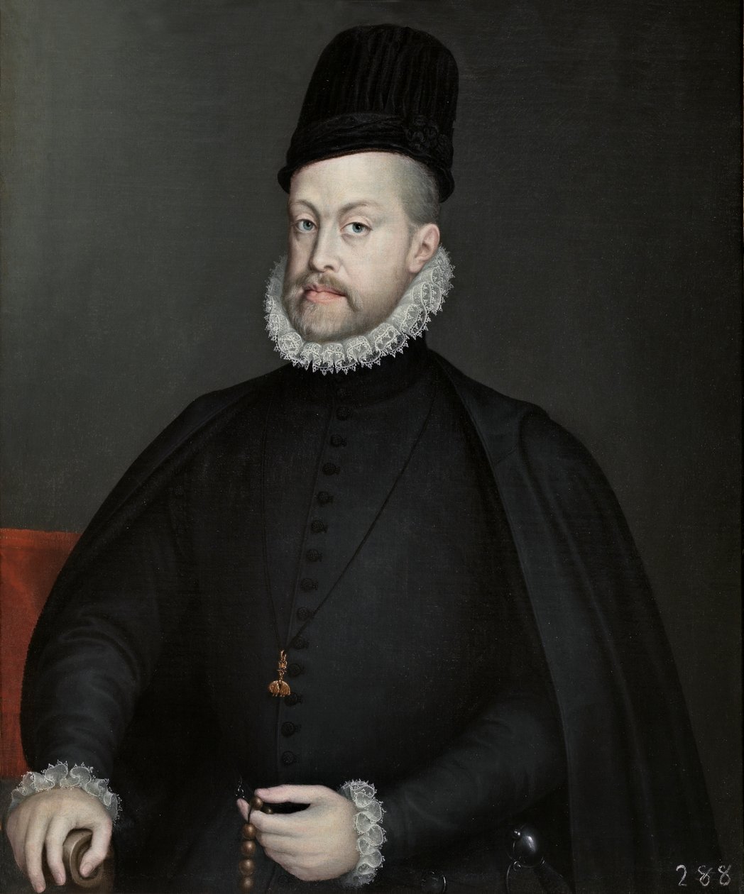 Portret van Filips II. door Sofonisba Anguissola