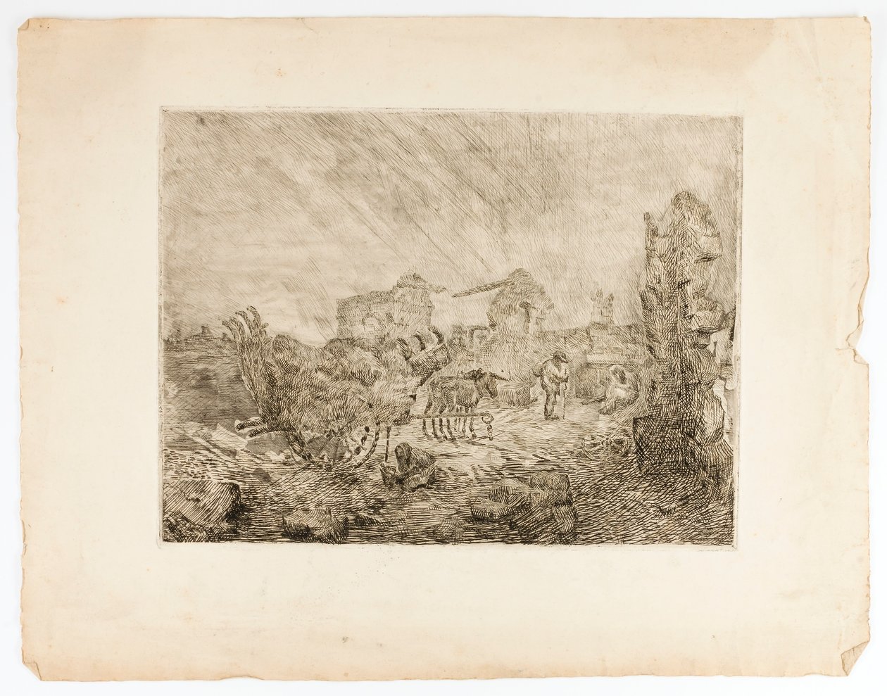 Kar en ruïnes door Solon H. Borglum