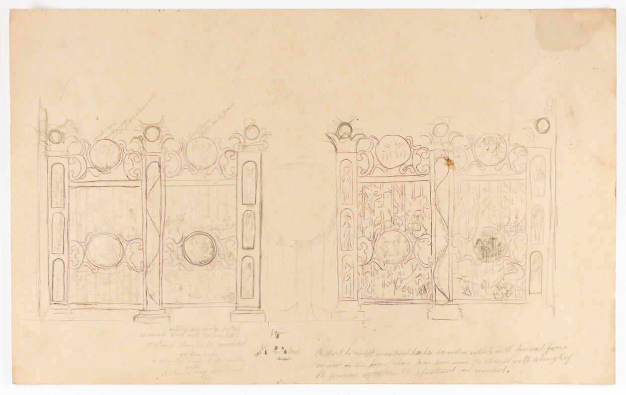 Studie hekwerk door Solon H. Borglum