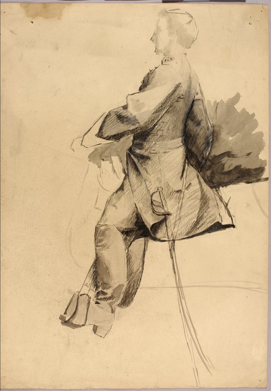 Studie voor ruitermonument door Solon H. Borglum