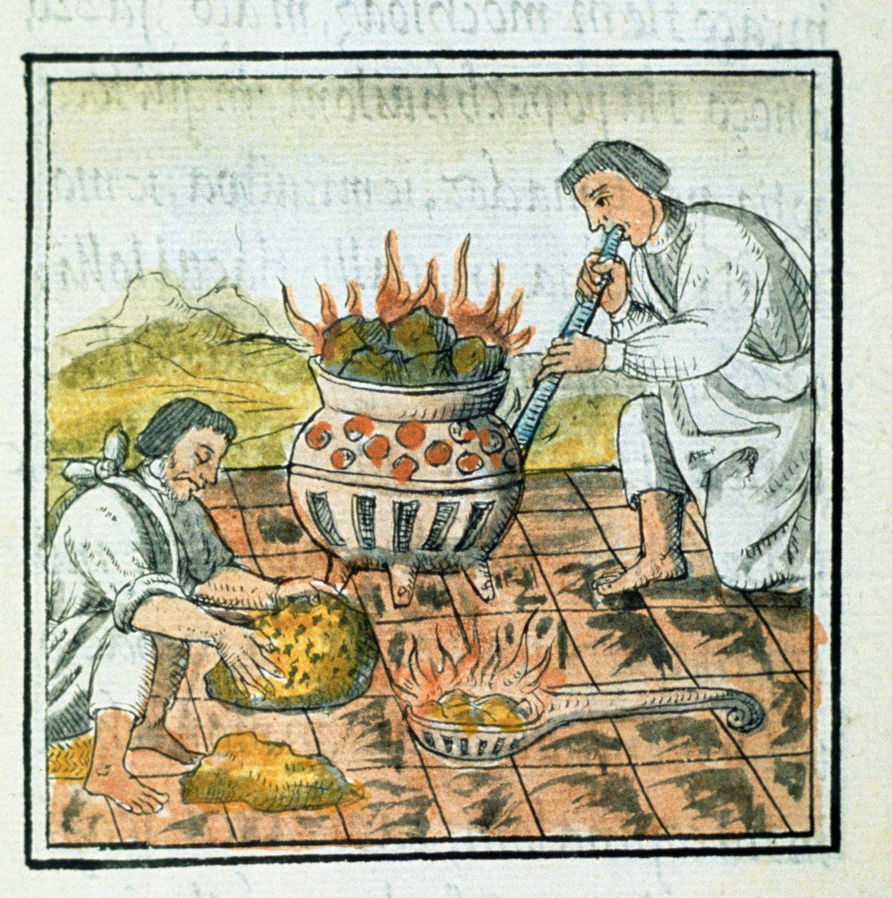 Boek IX Smelten en gieten van goud in het Azteekse rijk, uit de 