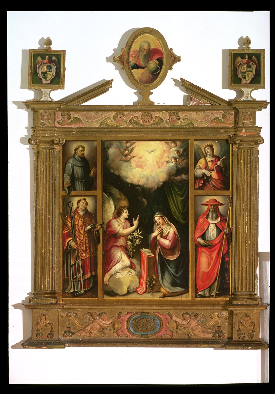 De Annunciatie, 1581 door Spanish School