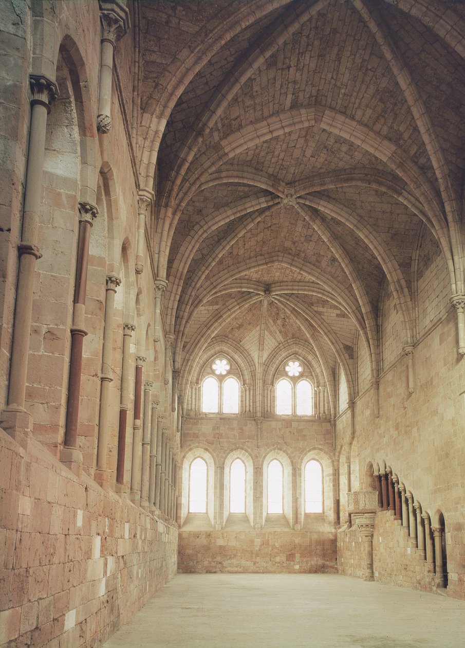 Interieur van de refter van het klooster, 1215 door Spanish School