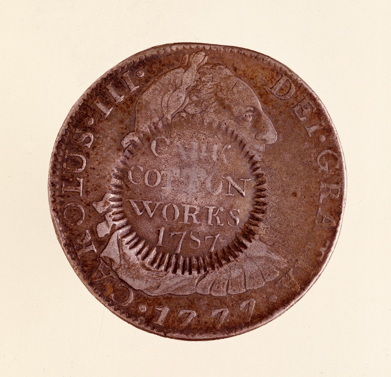 Zilveren munt (8 reales) uit Spanje: regeerperiode van Karel III door Spanish School