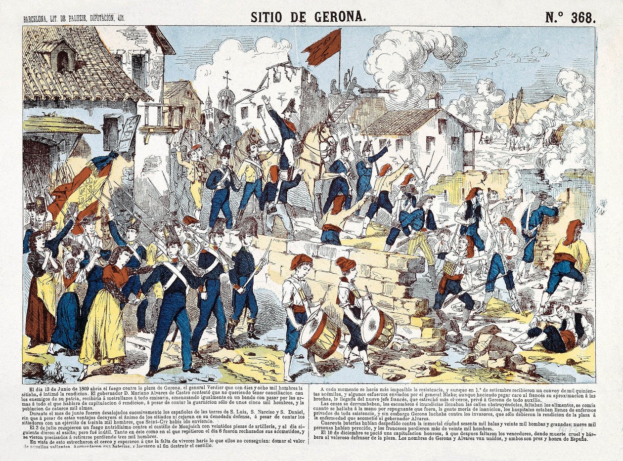 Spaanse Onafhankelijkheidsoorlog (1808-1814): het beleg van Gerona van juni tot december 1809 door Spanish School