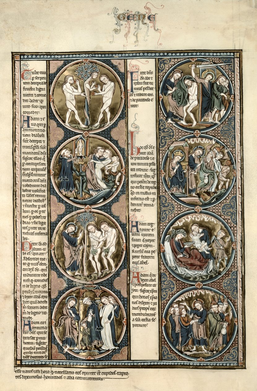 De Toledo Bijbel Moralisee f.7v door Spanish School