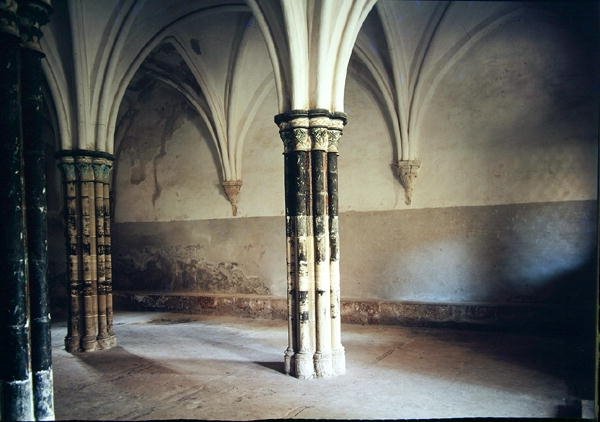 Zicht op het interieur van de kapittelzaal van het klooster, gesticht in 1194 en verplaatst naar de huidige locatie in 1218 door Spanish School
