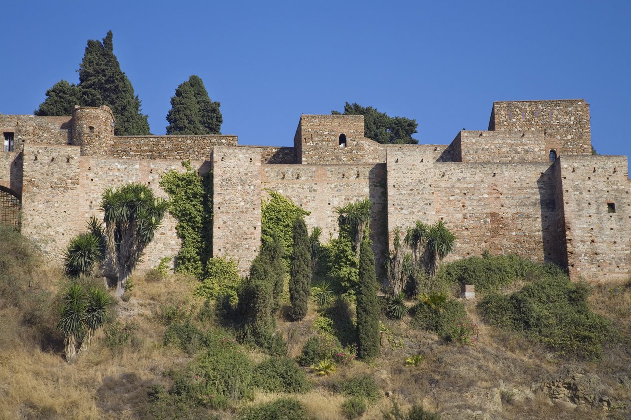 Muren van de Alcazaba door Spanish School