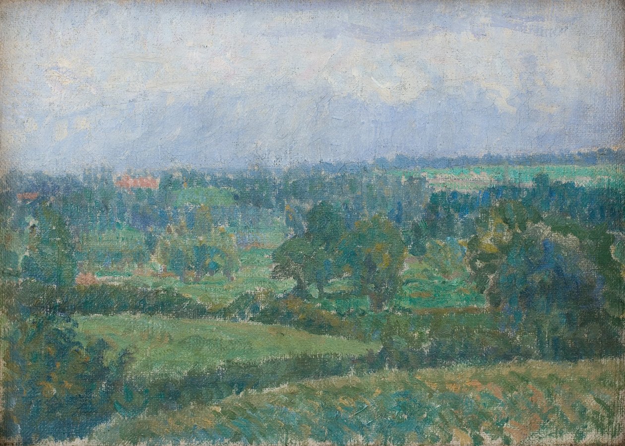 Landschap, ca. 1909-10 (olieverf op doek) door Spencer Frederick Gore