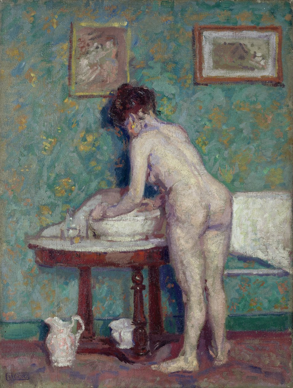 Interieur met naakt door Spencer Frederick Gore