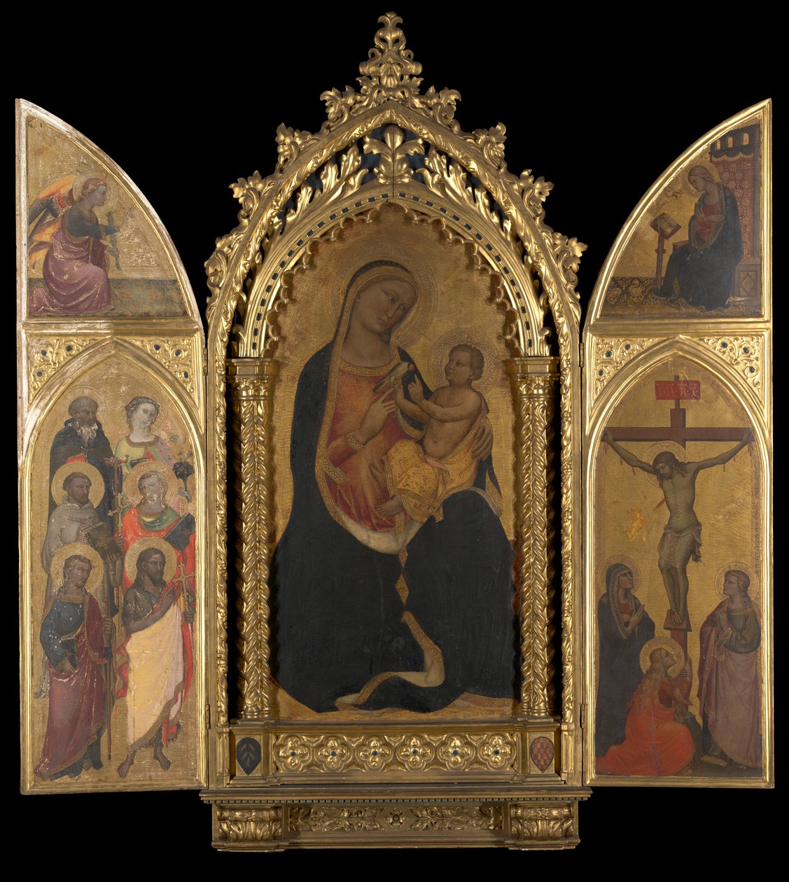 De Kruisiging met de Maagd Annunciate door Spinello Aretino
