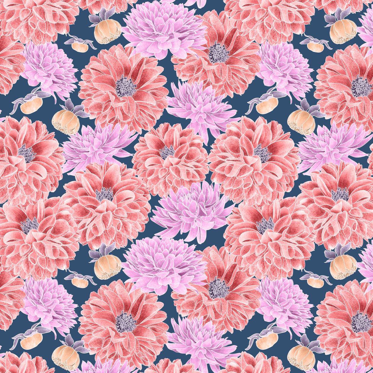 Dahlia held patroon kleurvariant 2 door Stacy Hsu
