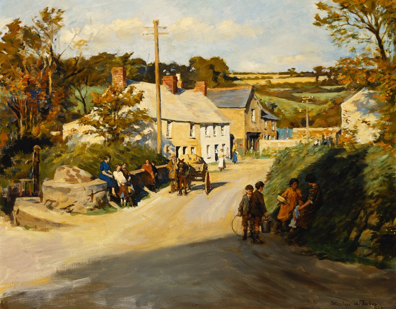 Een Cornish dorp door Stanhope Alexander Forbes