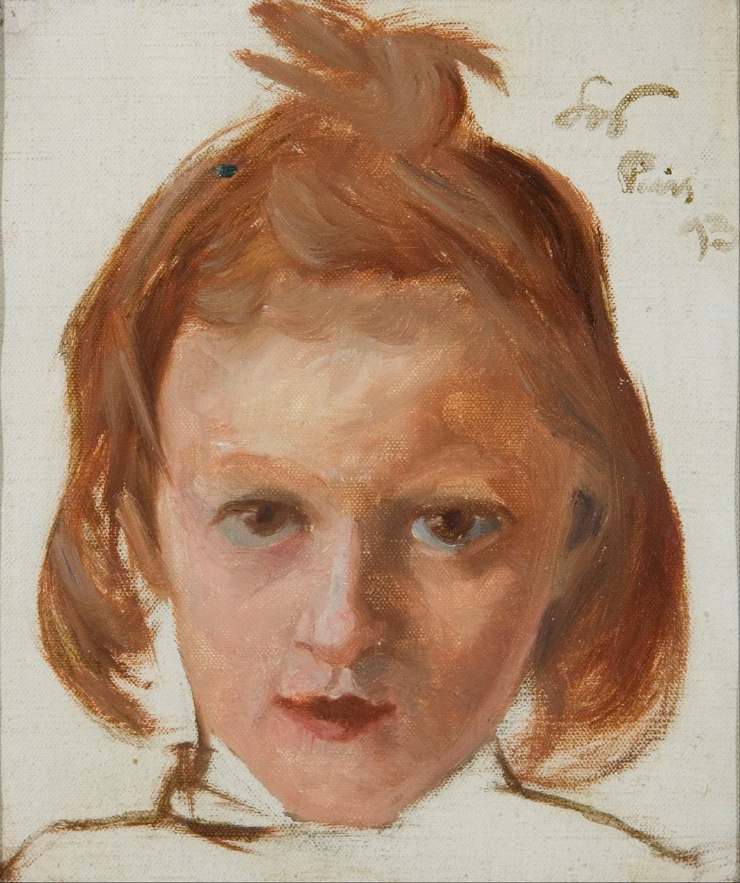 Hoofd van een meisje door Stanislaw Wyspianski