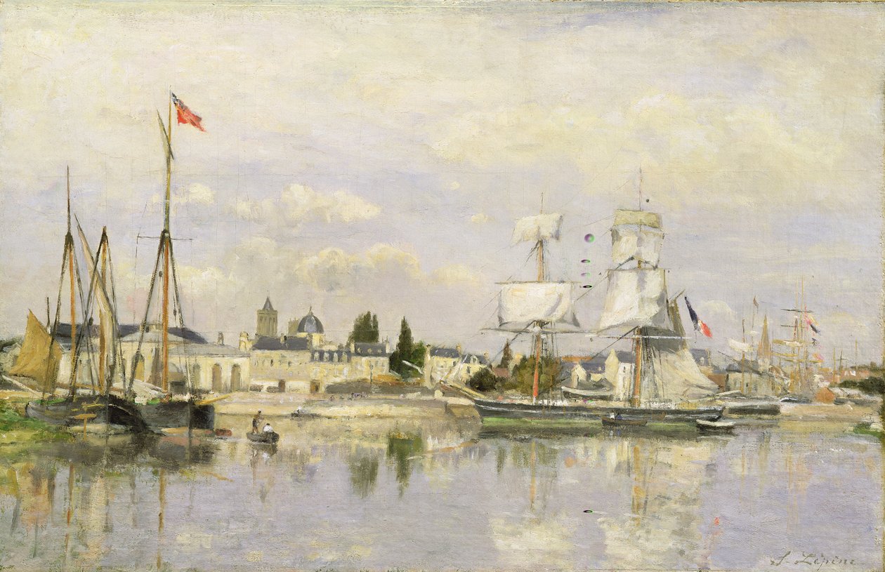 Het Bassin Saint-Pierre in Caen door Stanislas Victor Edouard Lepine