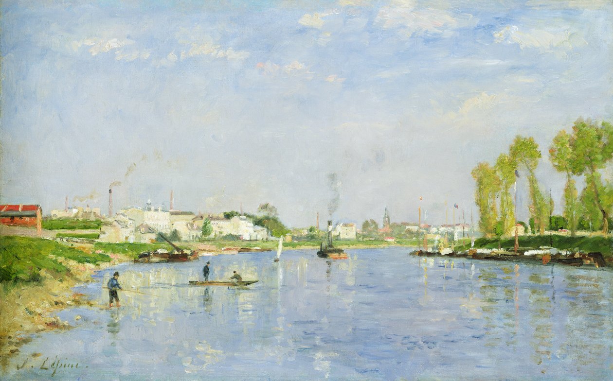 Het Kanaal Saint-Denis door Stanislas Victor Edouard Lepine