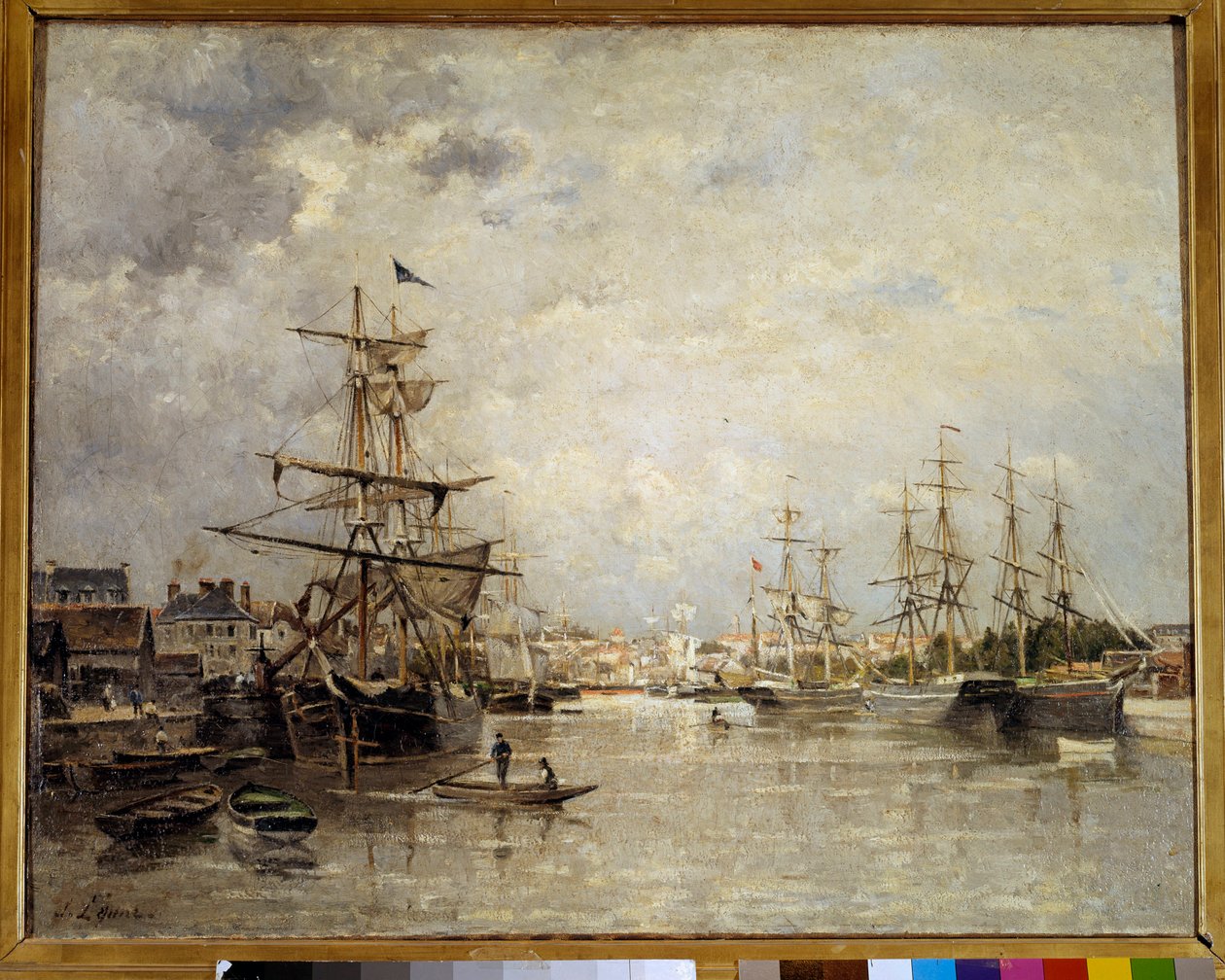 De haven van Caen door Stanislas Victor Edouard Lepine