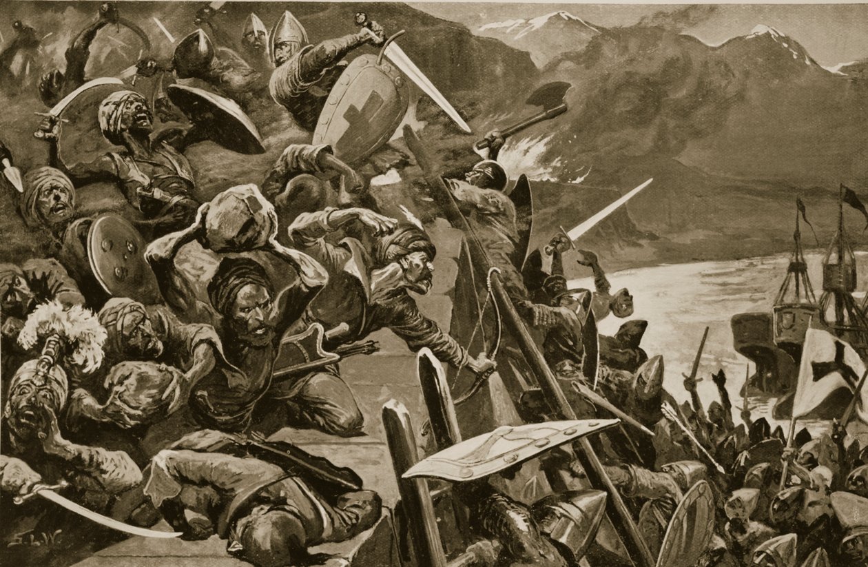 Kruisvaarders bestormen Nicea door Stanley L. Wood