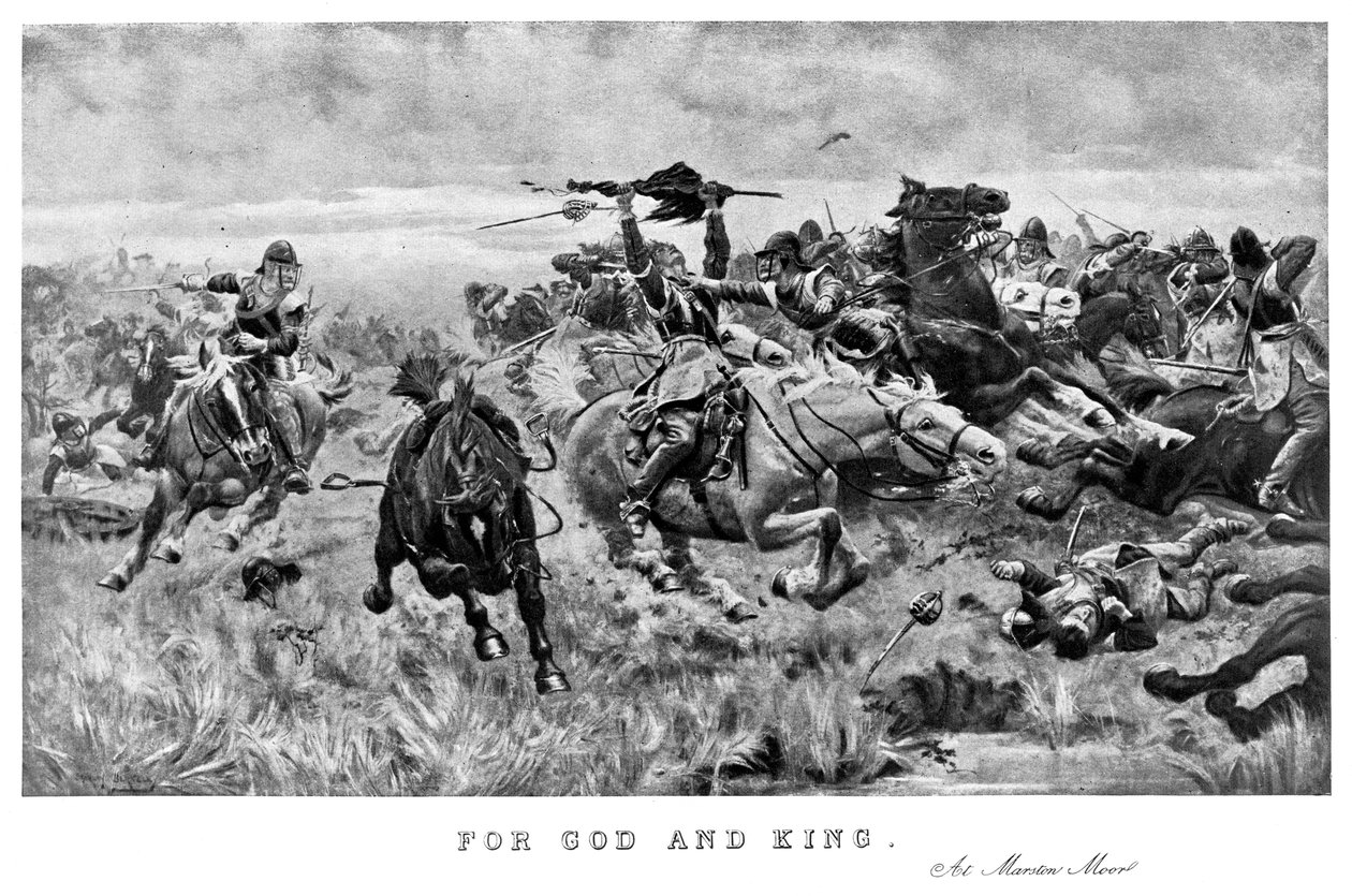 Voor God en Koning, bij Marston Moor, 1644, 1893 door Stanley Berkeley