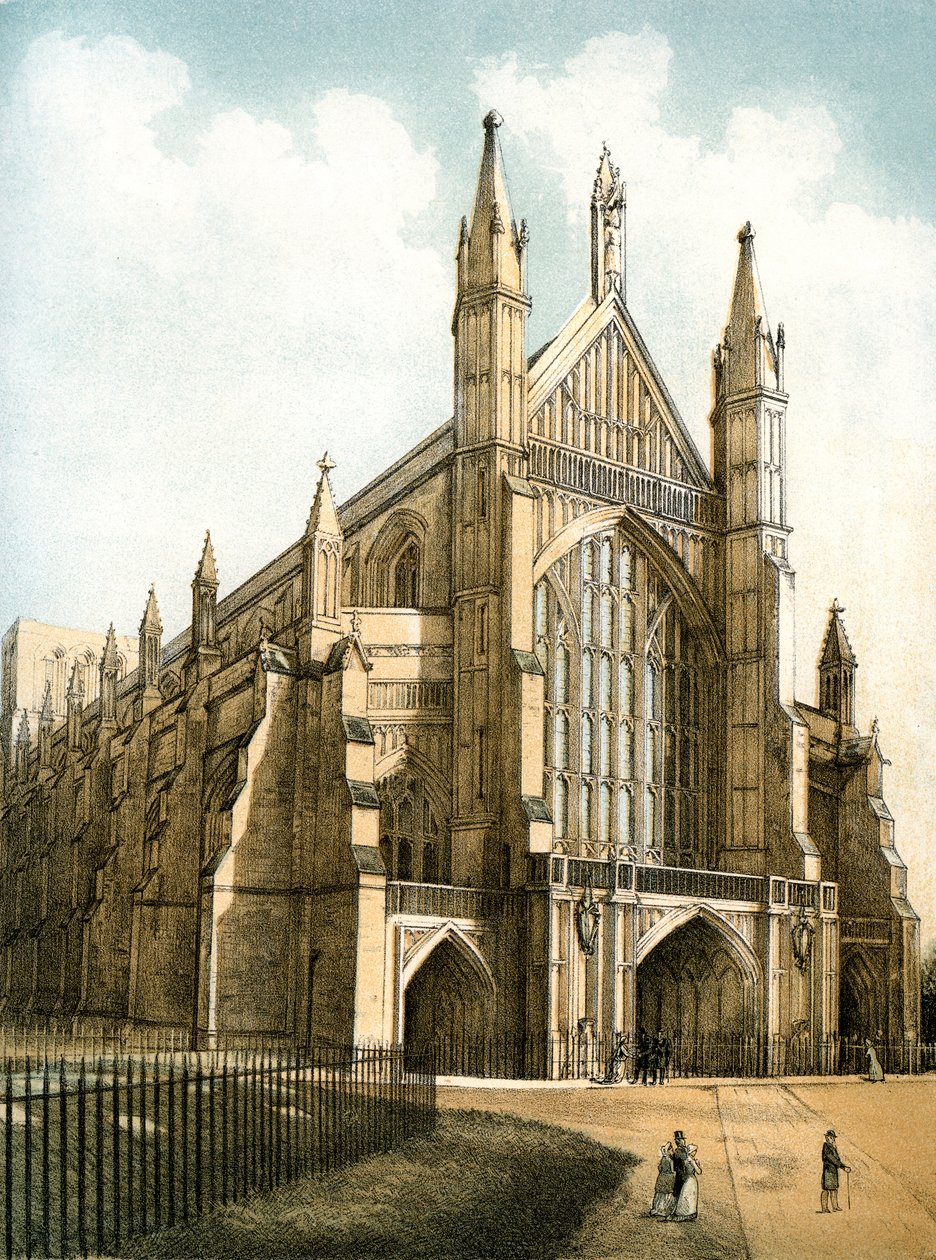 Winchester Kathedraal, Hampshire, ca. 1870 door Stannard and Son