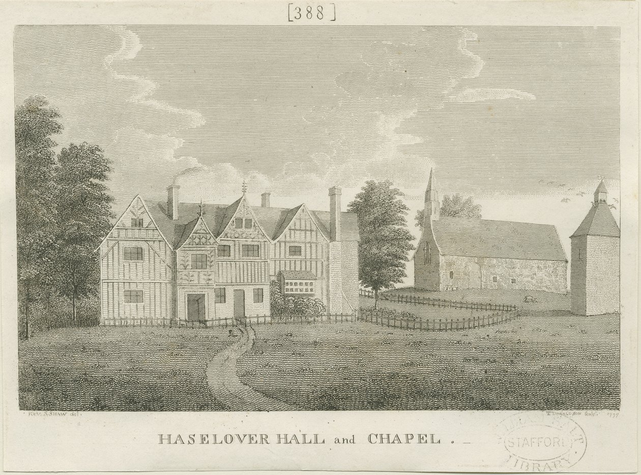 Haselour Kapel: gravure door Stebbing Shaw