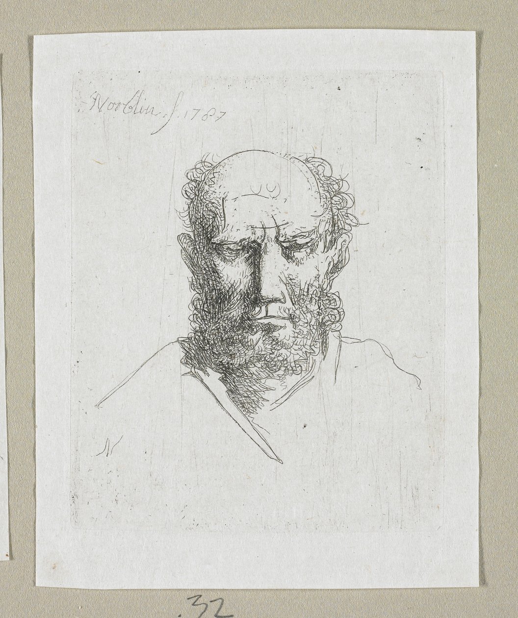Hoofd van een oude man door Stefan Juliusz Norblin de la Gourdaine